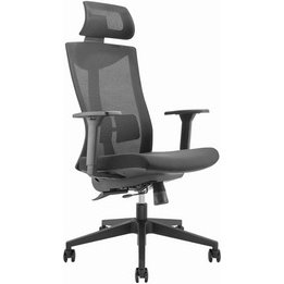 Fauteuil de bureau, dossier en mesh, noir