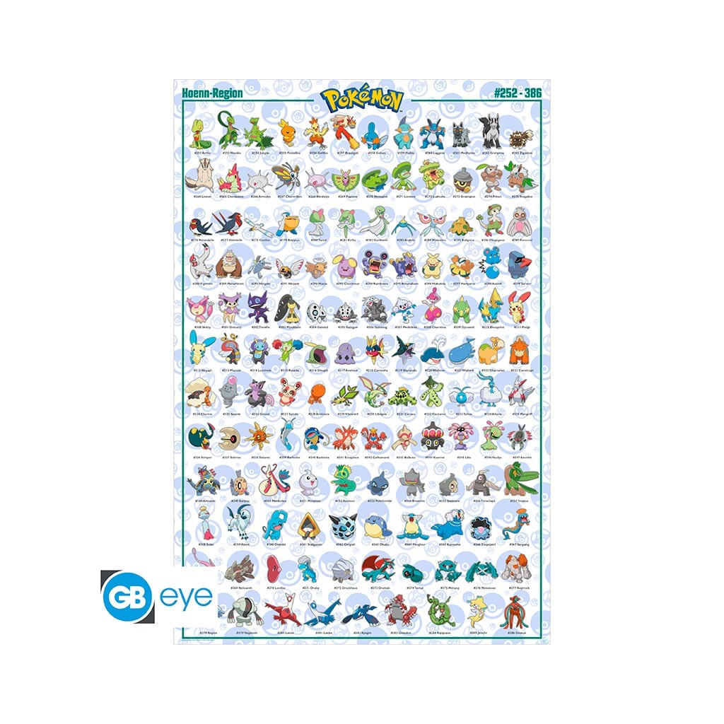 Pokémon - Poster Hoenn (91,5 X 61cm)
