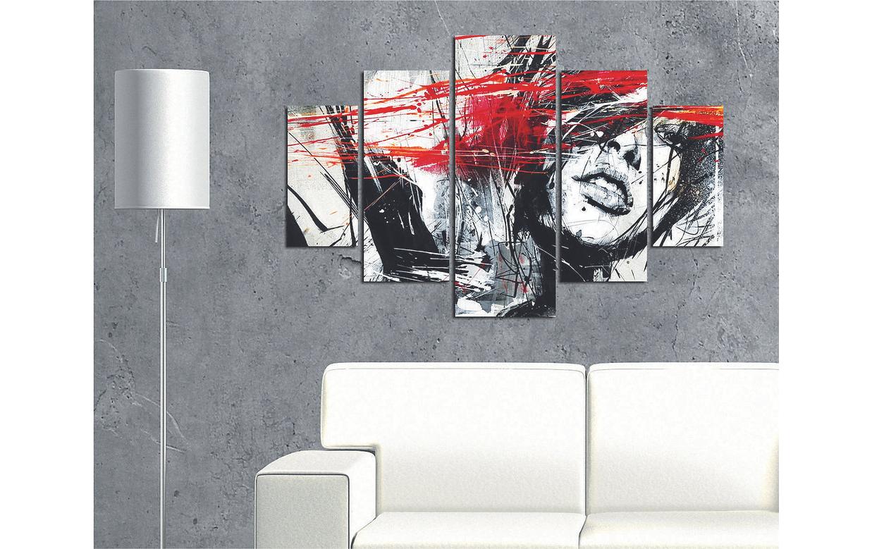 Bild Woman 5-teilig, 92 x 56 cmDekorative Wandmalerei
