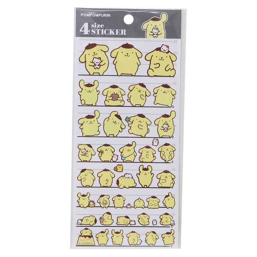 Kamio Japan - Sanrio - Pompompurin 4 Size Sticker