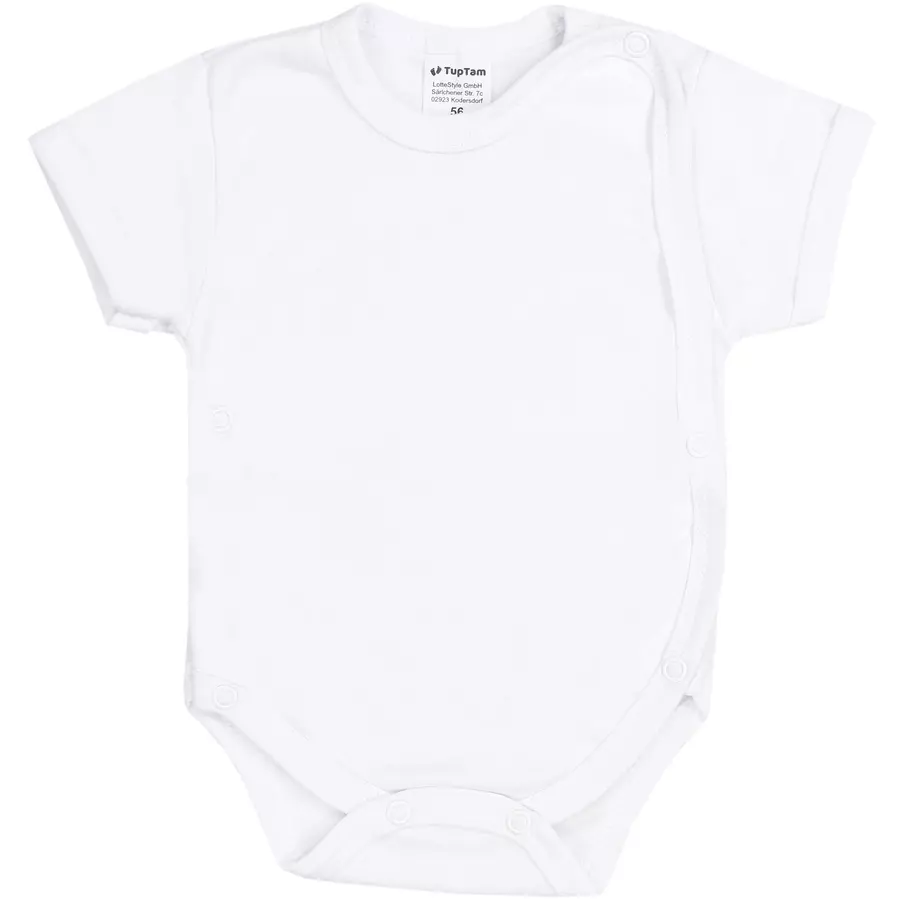 TupTam Baby Jungen Kurzarm Wickelbody 5er Set weiß