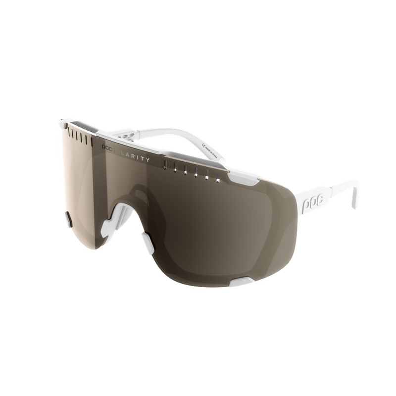 POC Devour cykelbriller hydrogen white/clarity trail/partly sunny silver