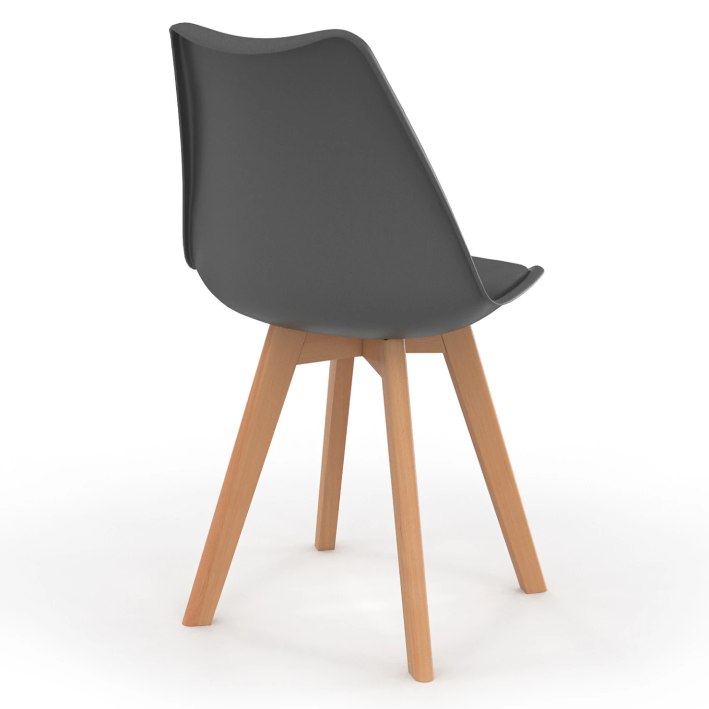 Lot de 4 chaises scandinaves SARA mix color gris foncé, terracotta, beige x2