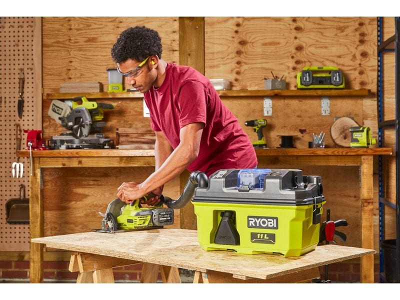 RYOBI Akku-Nass-/Trockensauger RV1811-0 ohne Akku und Ladeg Vielseitiger Akku-Nass-und-Trockensauger