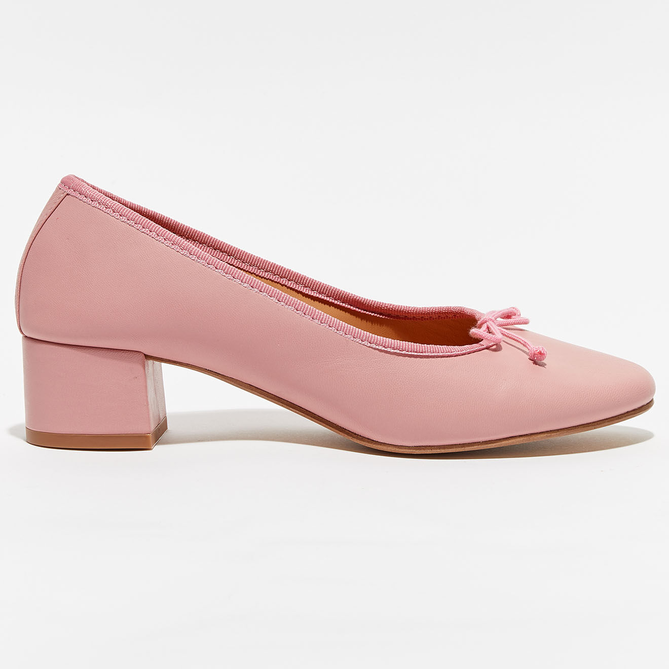 Quartier Latin Ballerines en Cuir Albane roses - Talon 4 cm
