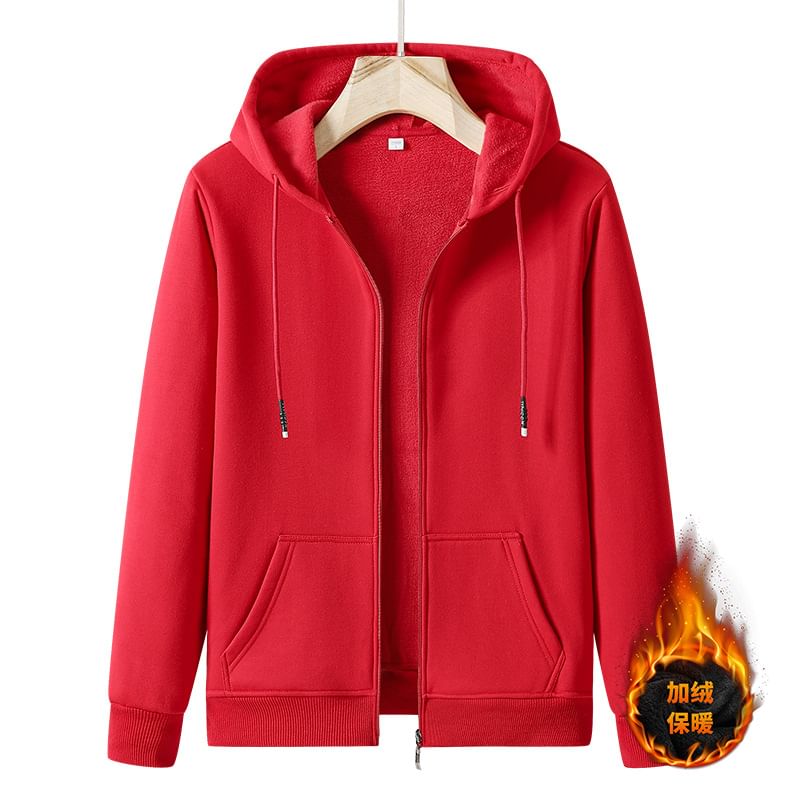 Leftitt - Effen hoodie met rits