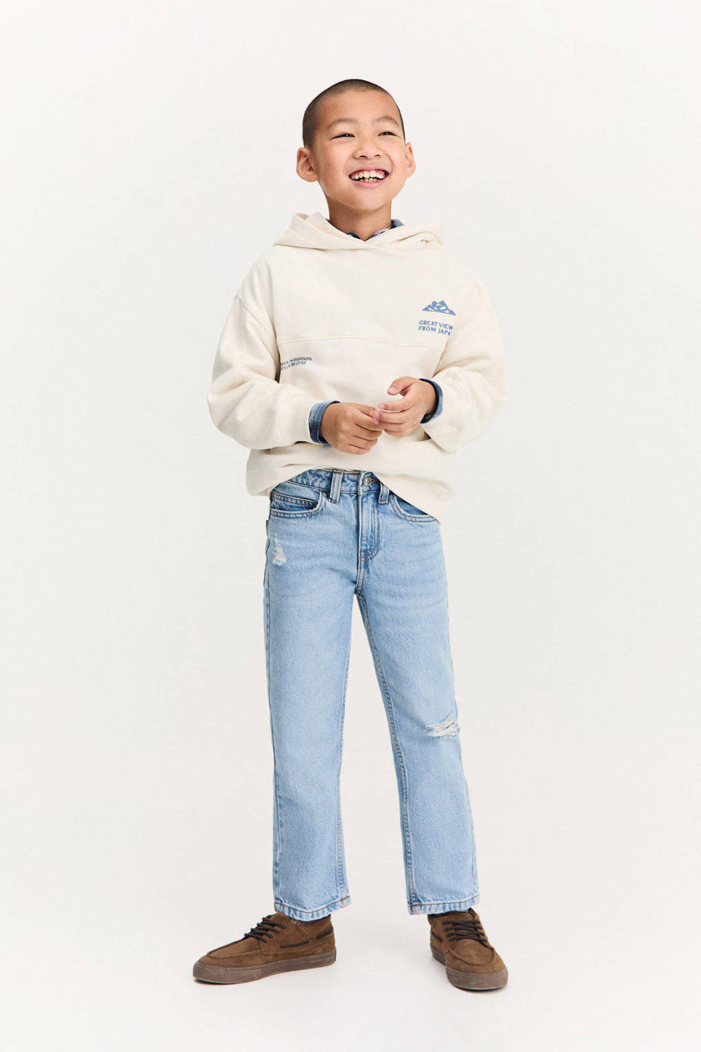 Mango Kids hoodie beige