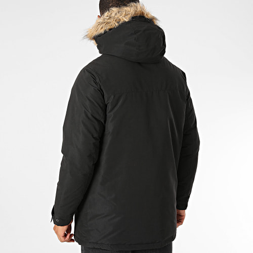 Parka Capuche Fourrure Champ Noir