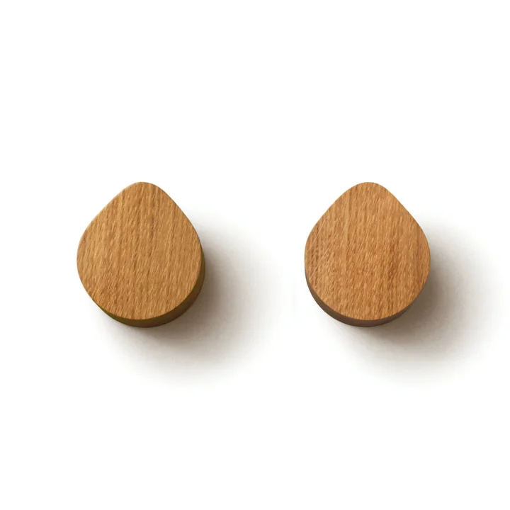 side by side - OI Wandhaken S, 5 x 4,4 cm, Eiche geölt (2er-set)