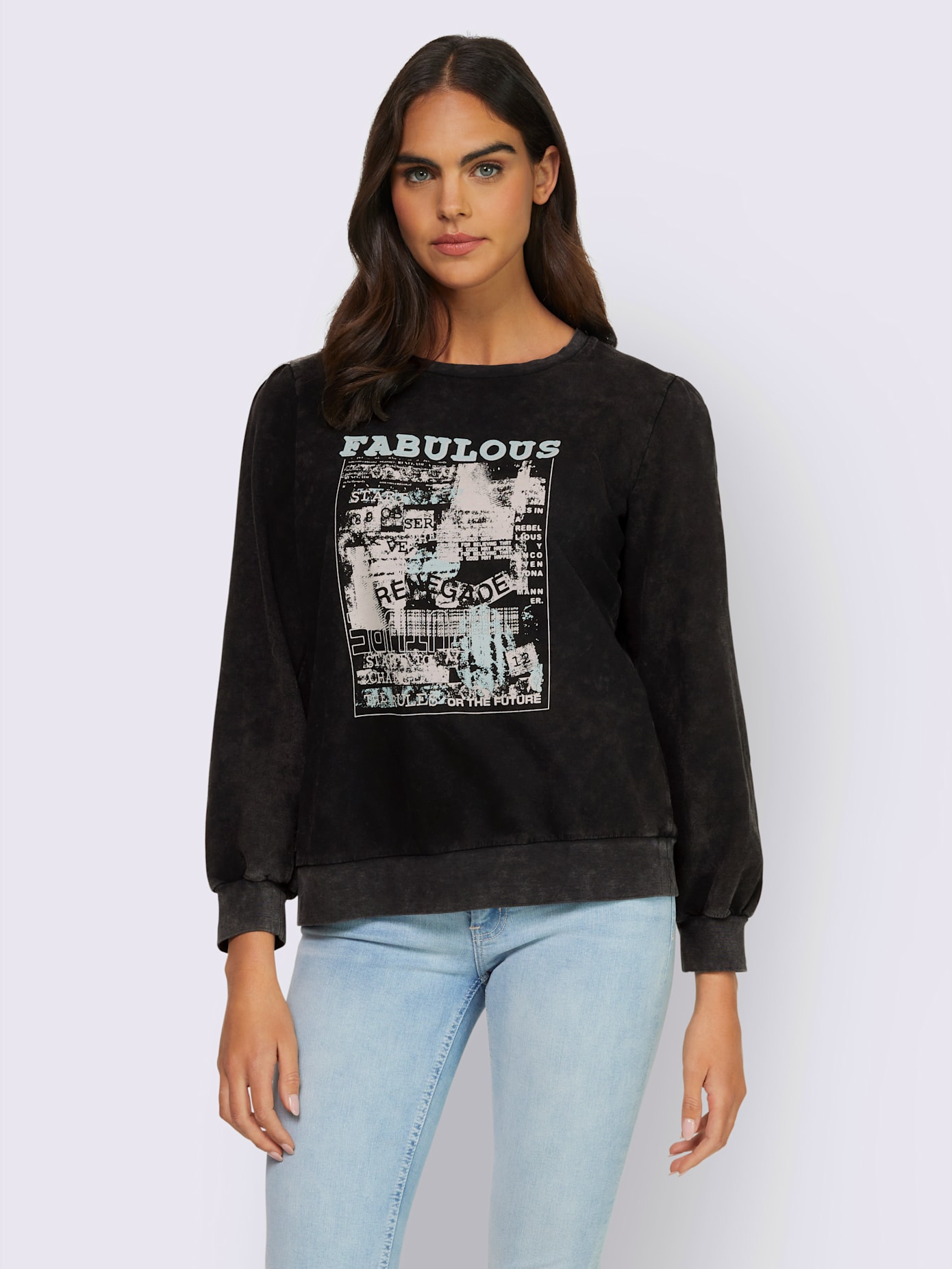 Sweat-shirt délavé tendance