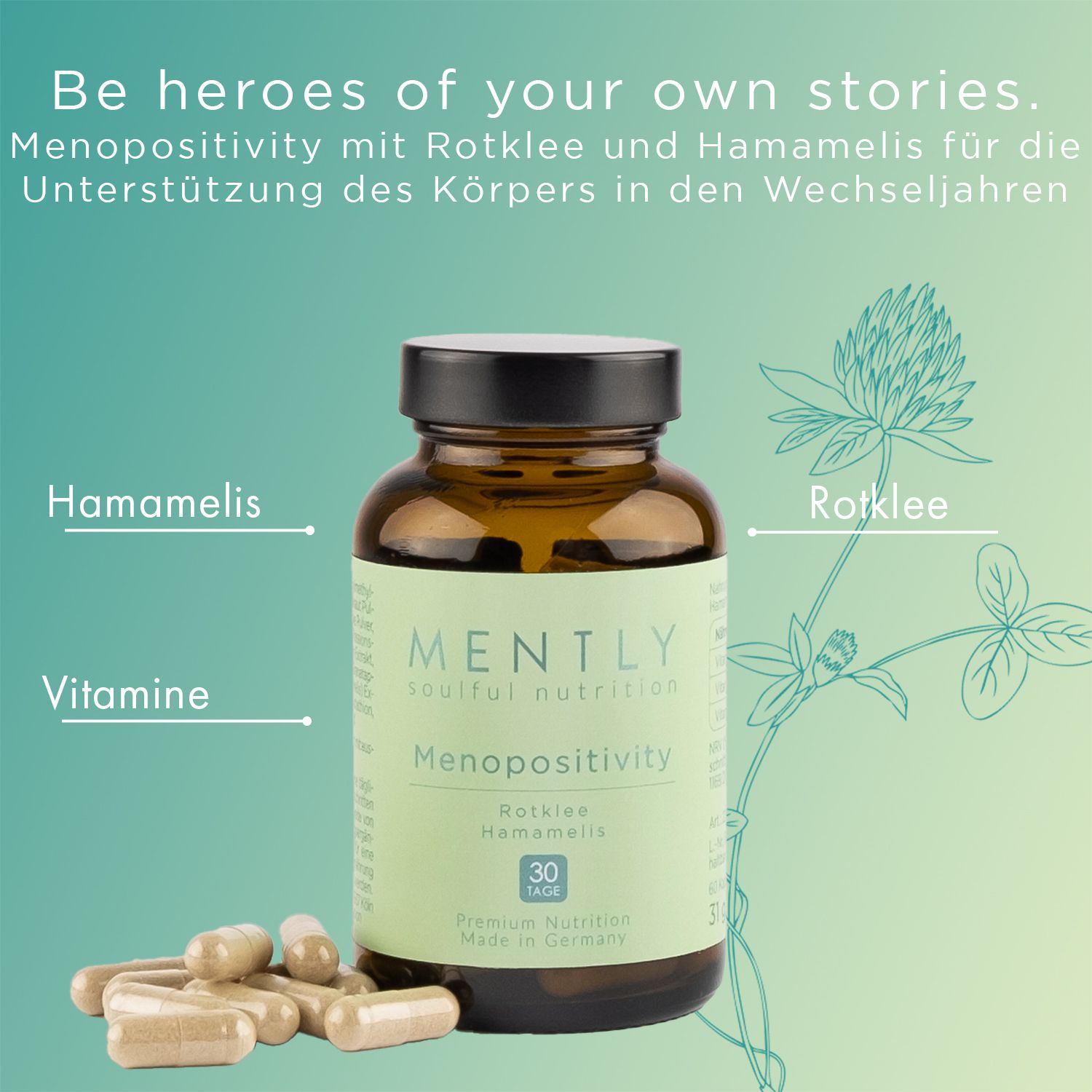 MENTLY Menopositivity mit Rotklee & Hamamelis