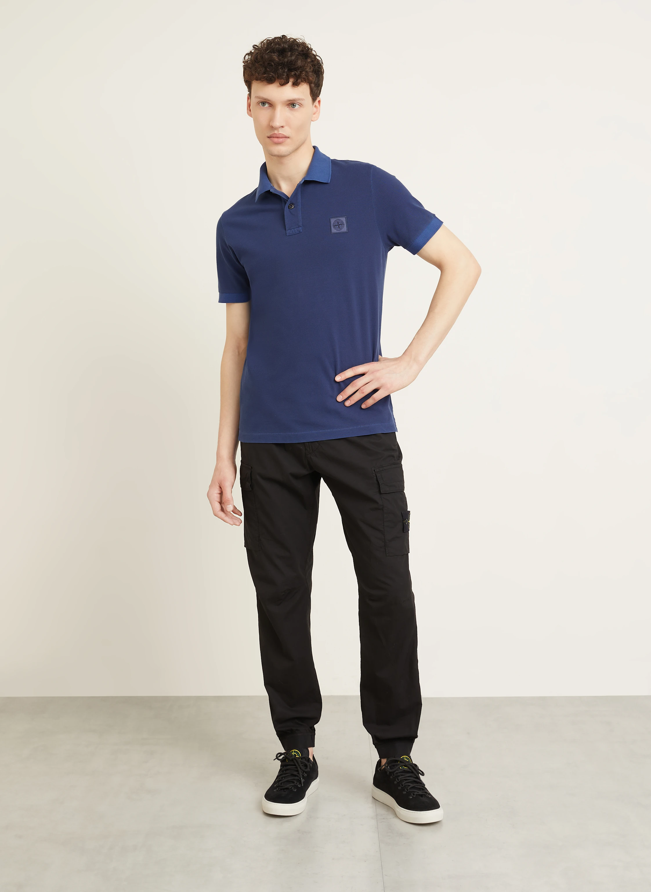 STONE ISLAND Piqué-Poloshirt Slim Fit