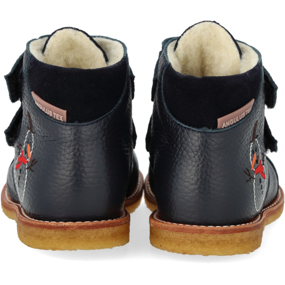 Køb Angulus Navy/Navy Begynder TEX-støvle Med Broderet Snemand