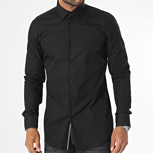Chemises Manches Longues Slim Koey 50494531 Noir