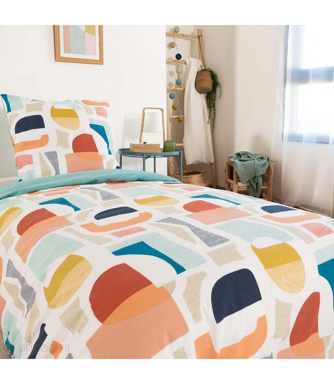 Parure de lit 240x220 cm mixte COLORS bleu