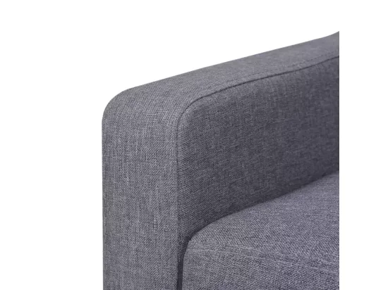 NETTLIFE Canapé à 2 places Tissu Gris