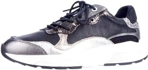 Xsensible zwart/metallic Rainbow 33011.3.915 - maat 38 veterschoen zwart/metallic - maat 38 Calandschoen