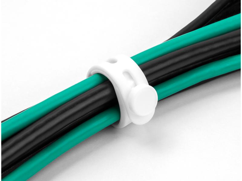 Delock Kabelbinder Schwarz/Weiss 118 mm x 12 mm 10 Stück Delock Softbinder flexibel wiederverwendbar Set 10 Stück schwarz / weiss