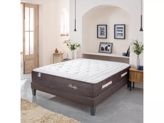 BELLECOUR LITERIE | Matelas PRIVILEGE 160x200 cm | Ressorts ensachés & Mémoire de forme