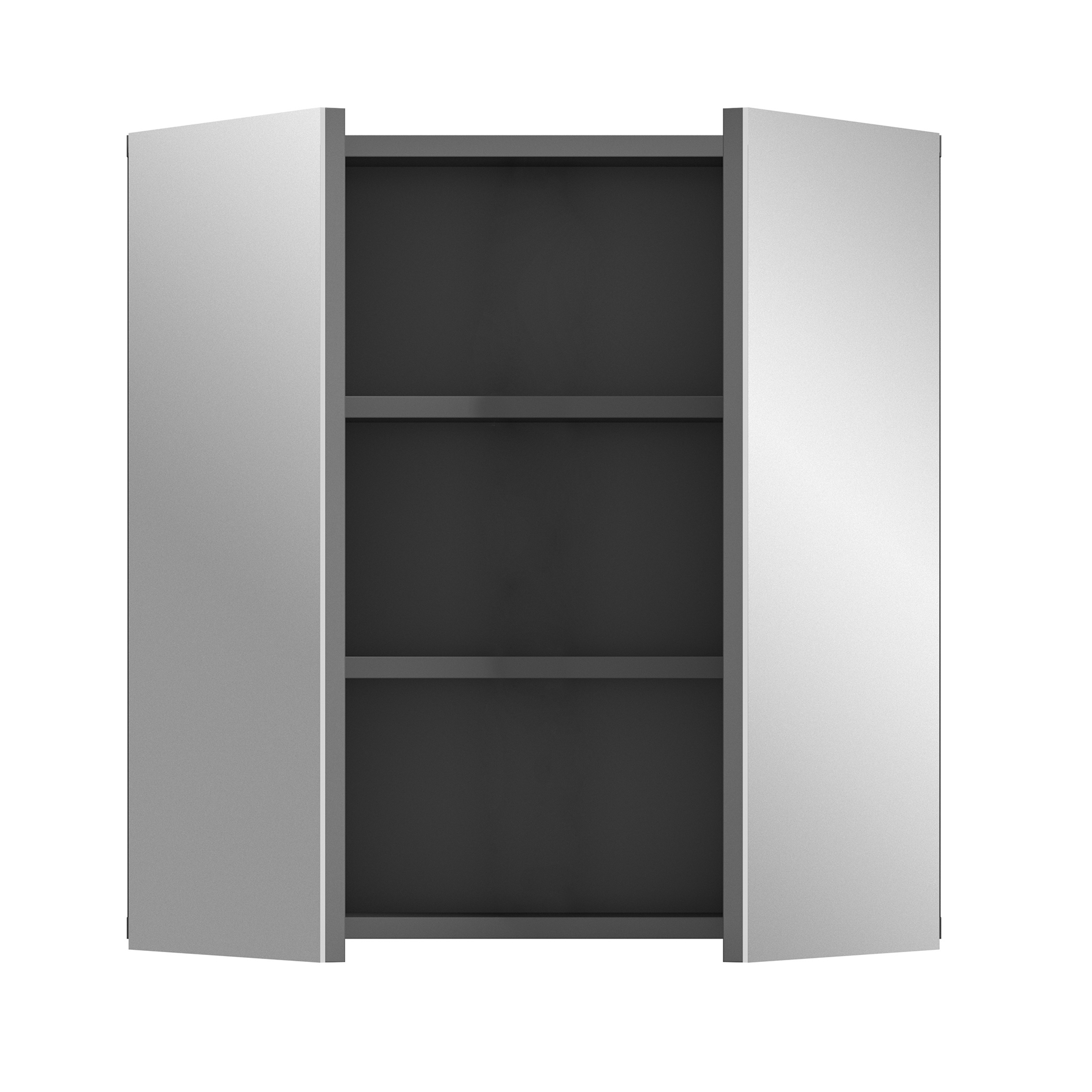 Spiegelschrank SOFT - grau - 60 cm