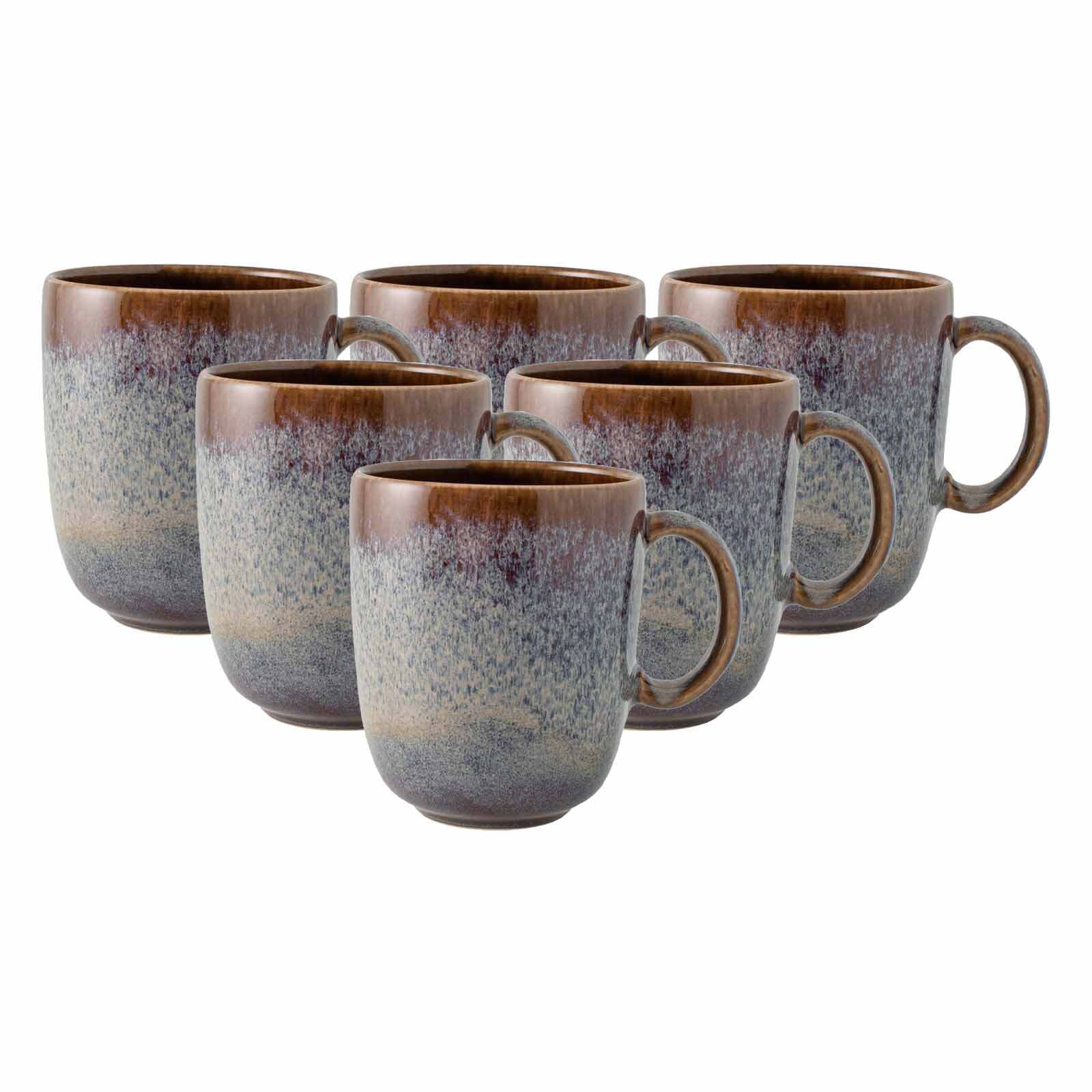 like. by Villeroy & Boch Becher mit Henkel Lave 400 ml 6er Set