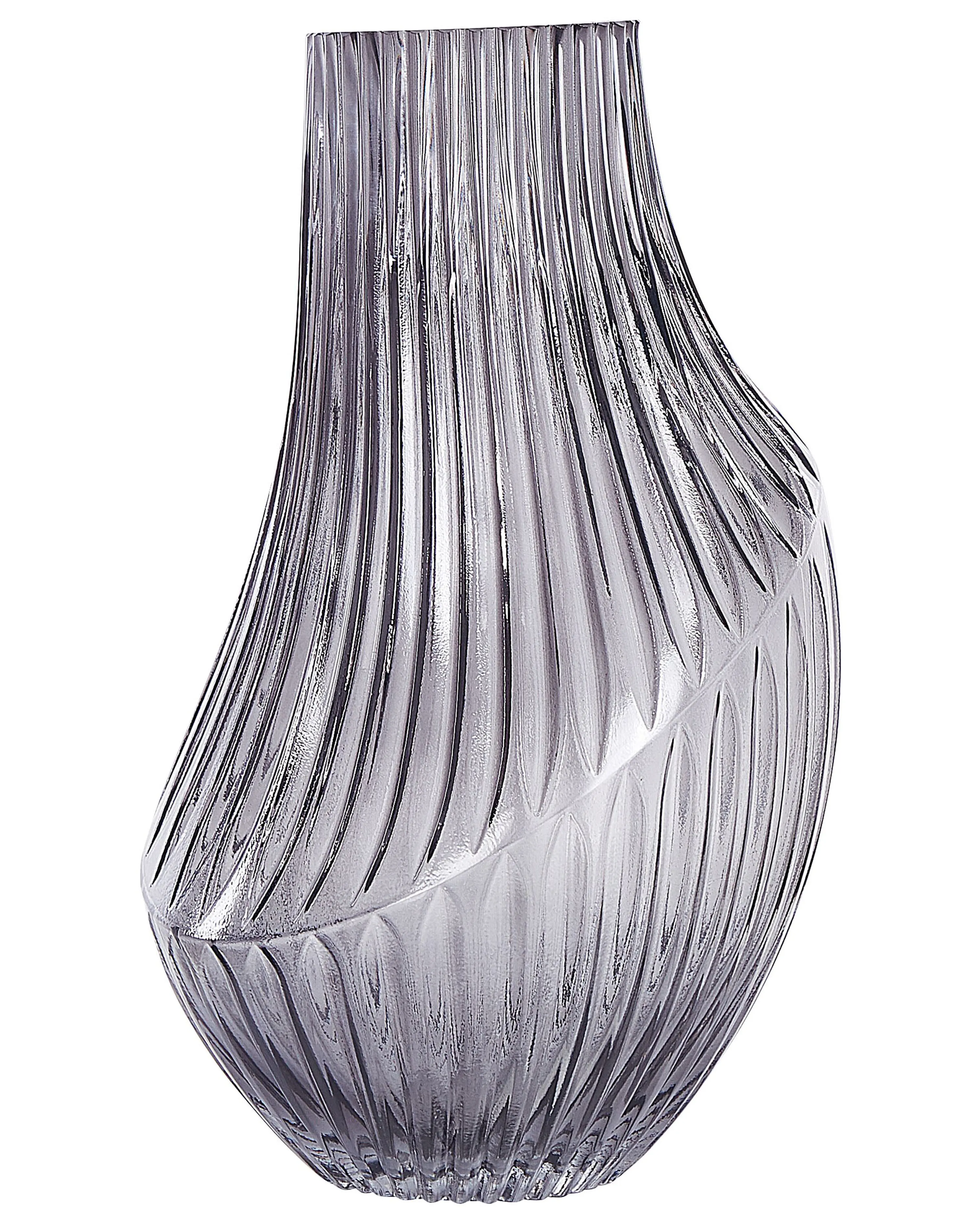 Bloemenvaas MYRSINA Glas 36 cm Grijs