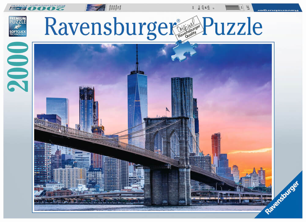 Ravensburger Puzzle 16011 - New York, von Brooklyn nach Manhattan - 2000 Teile Puzzle für Erwachsene und Kinder ab 14 Ja