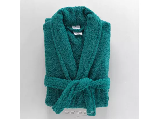 Peignoir confort en tissu éponge - Vert émeraude - Taille unique