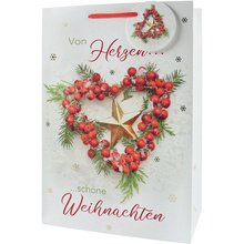 Sac cadeau de Noël '3 bonshommes de neige', grand