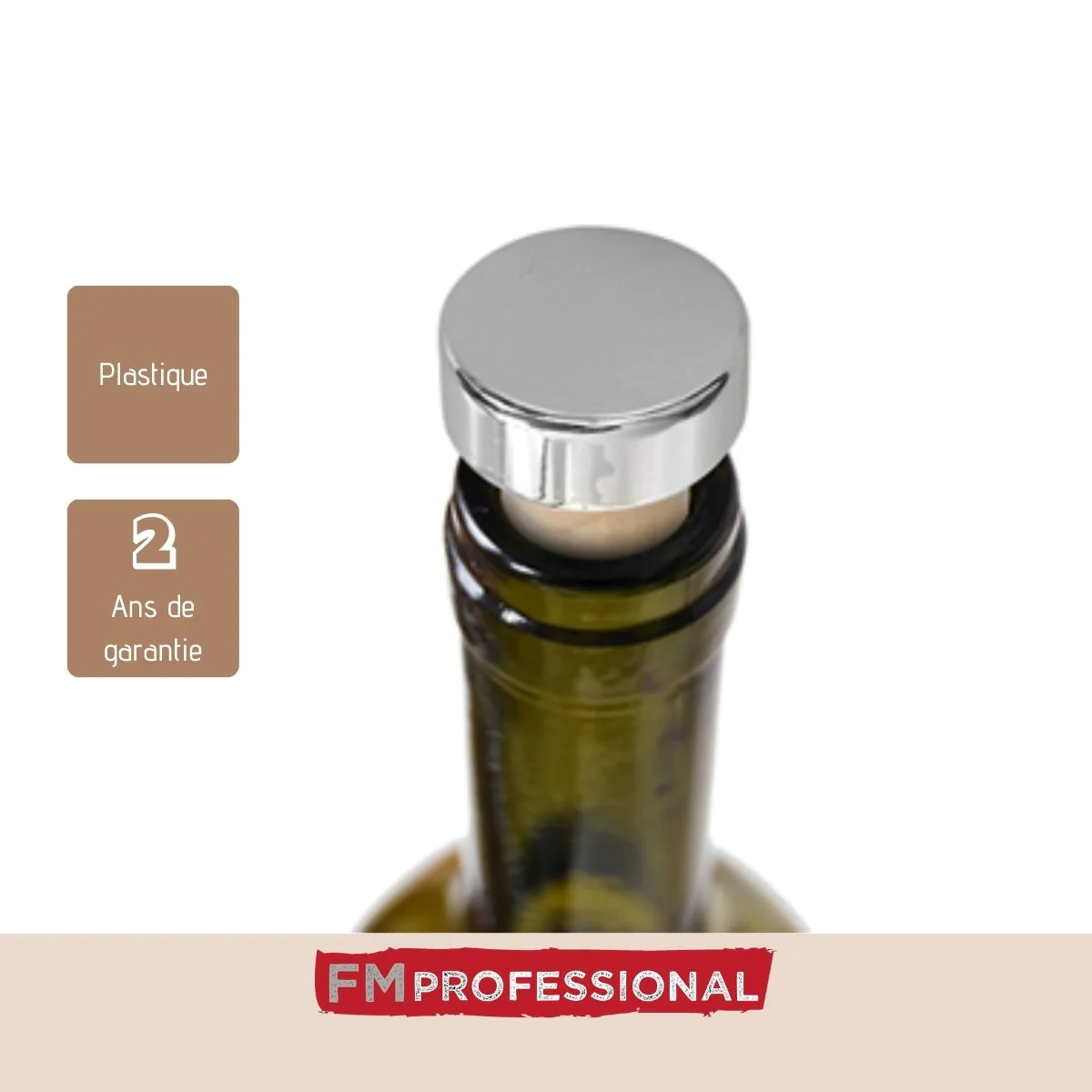 Lot de 4 bouchons à vin Boissons FM Professional
