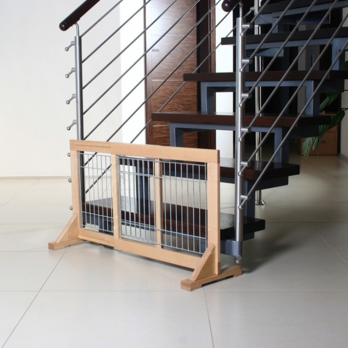 Barrière extensible en bois