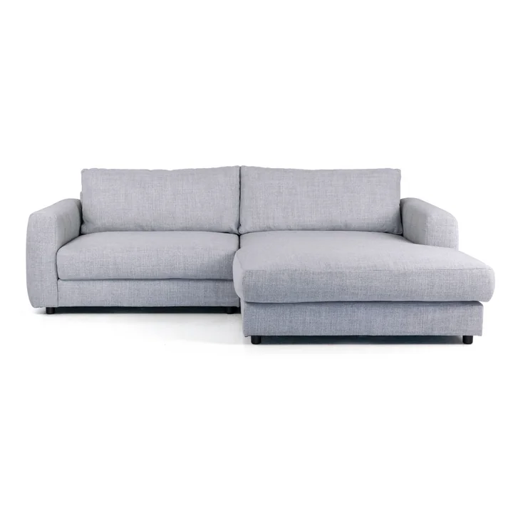 Nuuck - Bente Sofa, Chaise R, 234 x 175 cm, hellgrau (Melina Grey Breeze 1240)