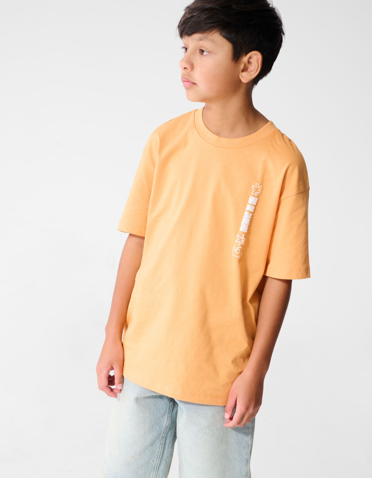Holiday Artwork T-shirt Lichtoranje