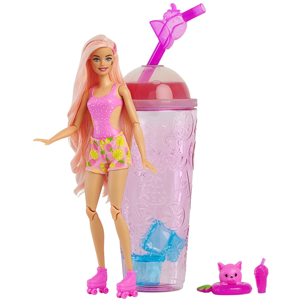 Barbie Pop Reveal Fruchtserie – Puppe und Überraschungen mit Erdbeer-Limonaden-Duft