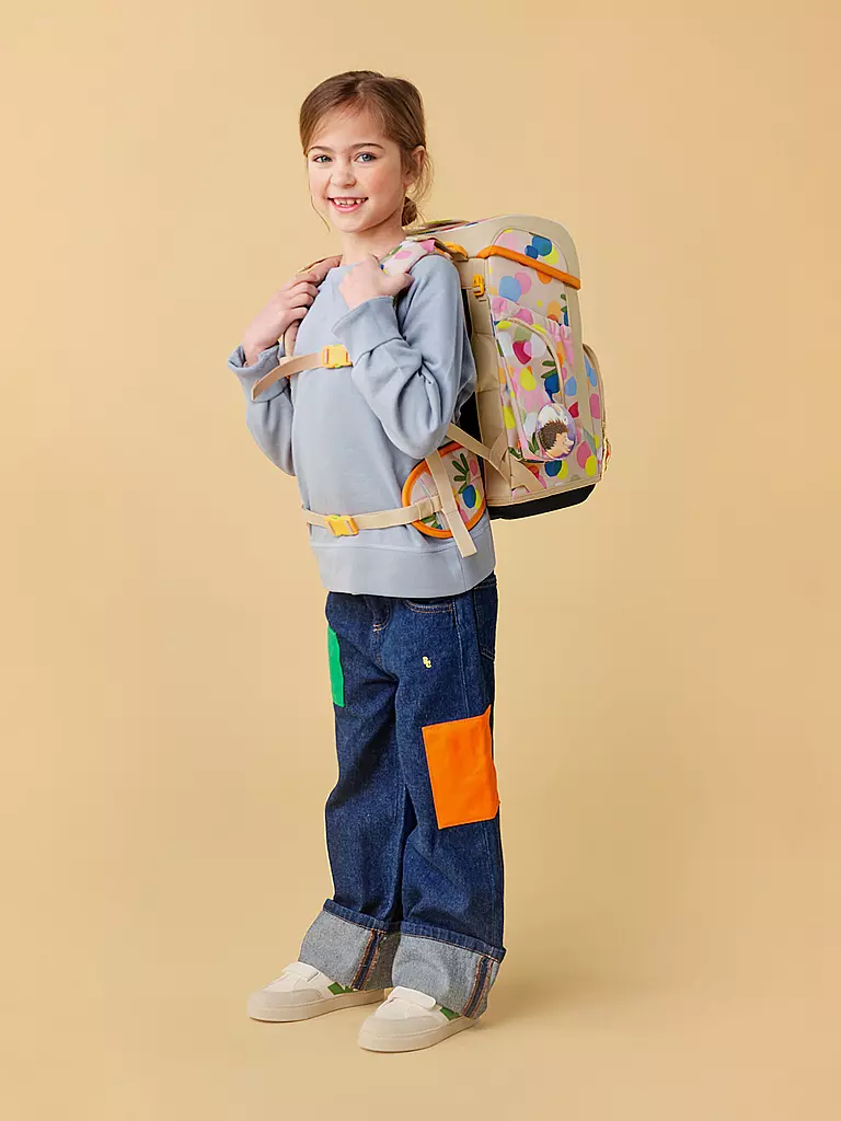 ERGOBAG Schultasche Set 5tlg CUBO Flower PowBär bunt
