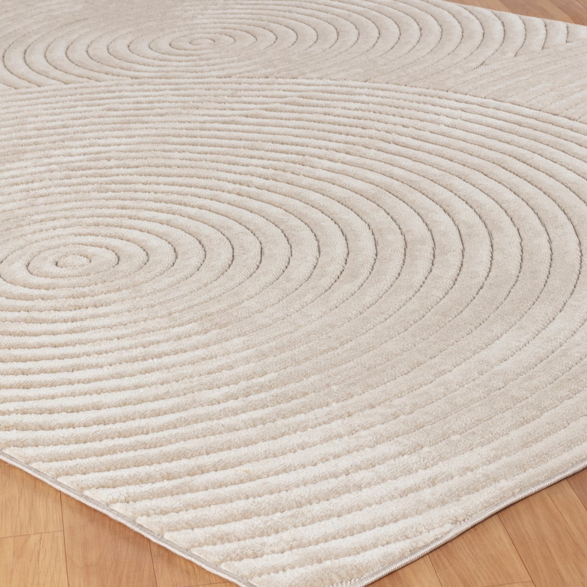 Modern Scandinavisch vloerkleed voor binnen/buiten, beige, 200x275 cm, KOANA