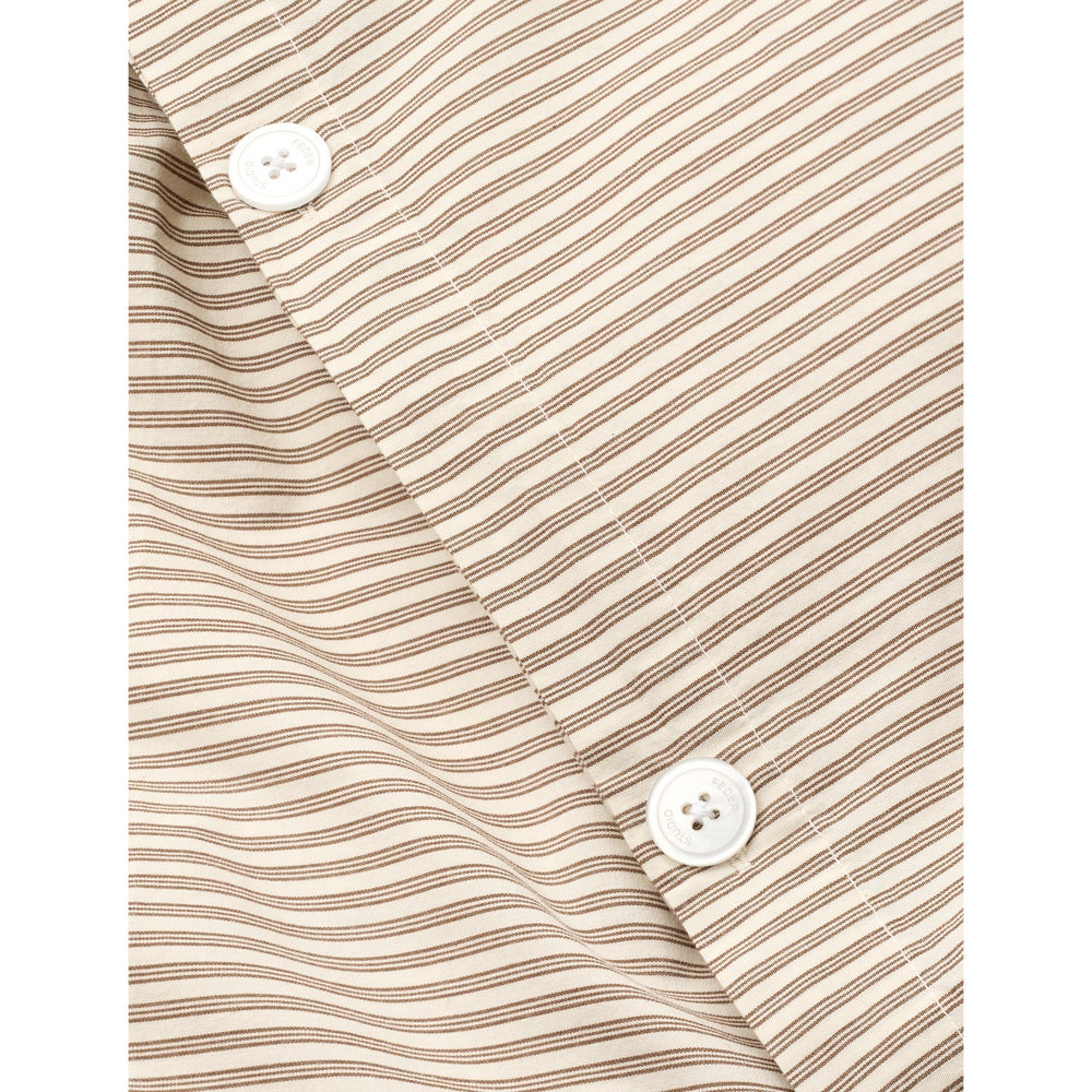 Køb Studio Feder Brown Beach Stripe Sengetøj Percale