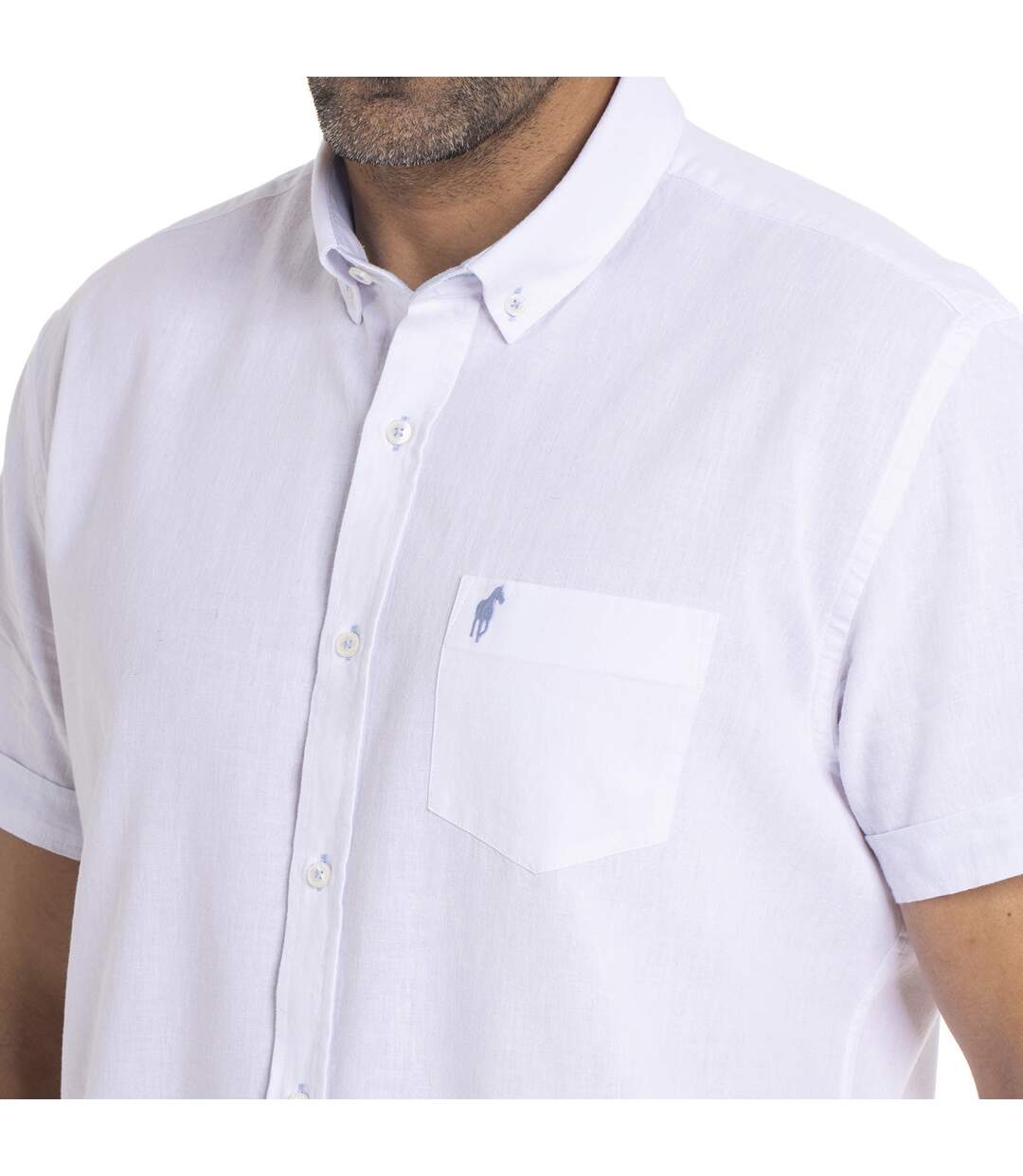 Chemise manches courtes col boutonné lin CLUBY