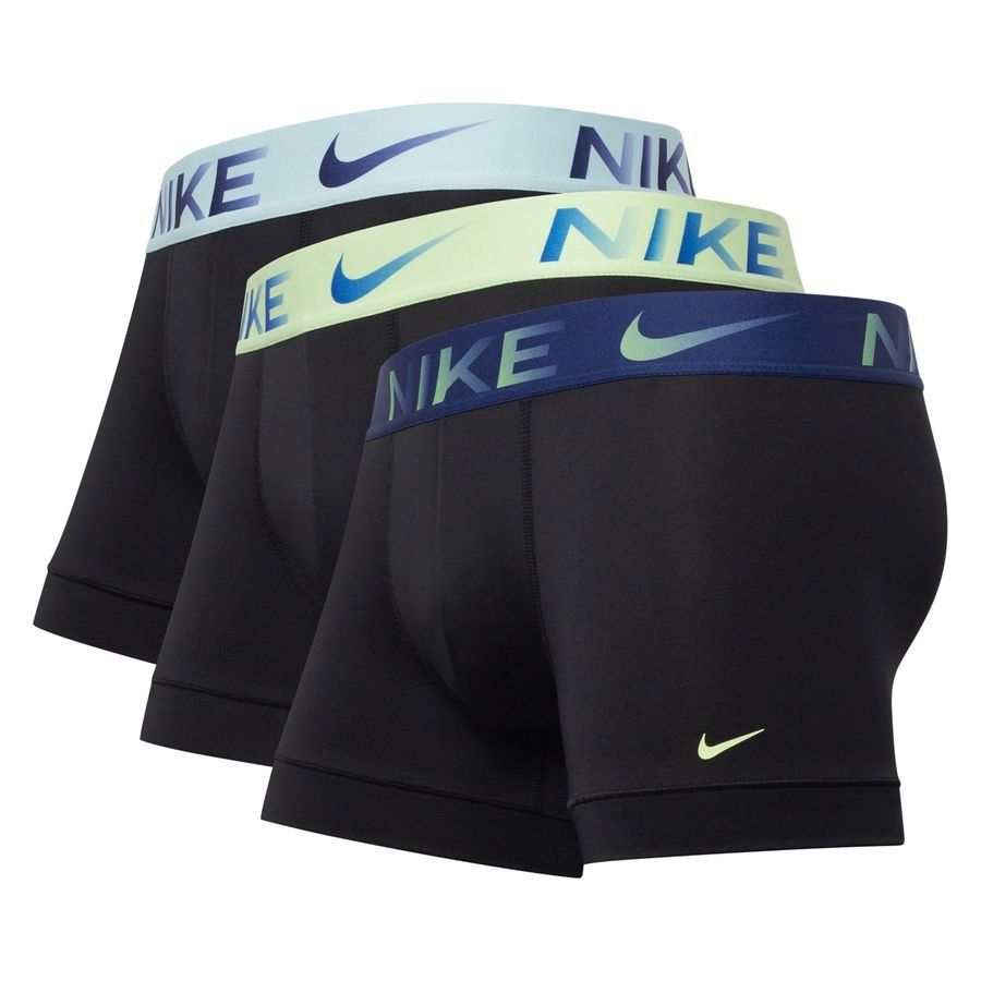 Nike Boxers Pack de 3 - Noir/Bleu/Jaune Fluo