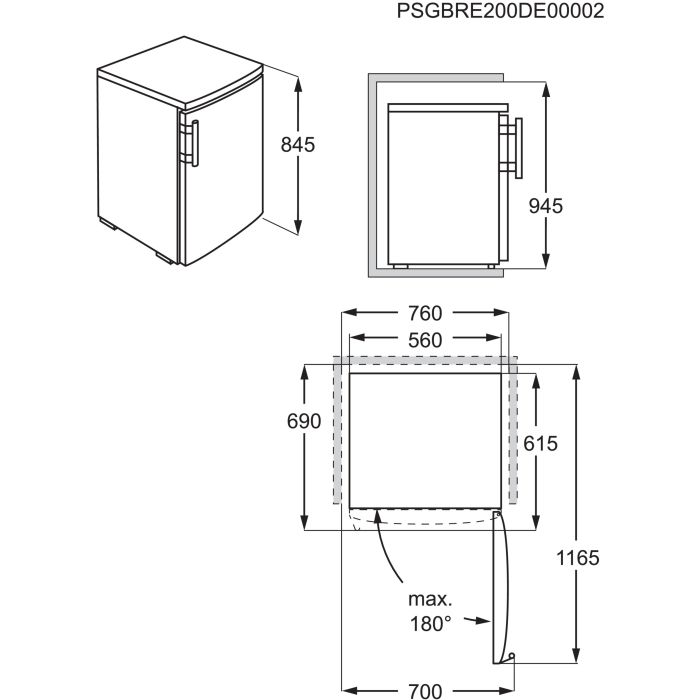 AEG Tischgefrierschrank ATS68EXNW