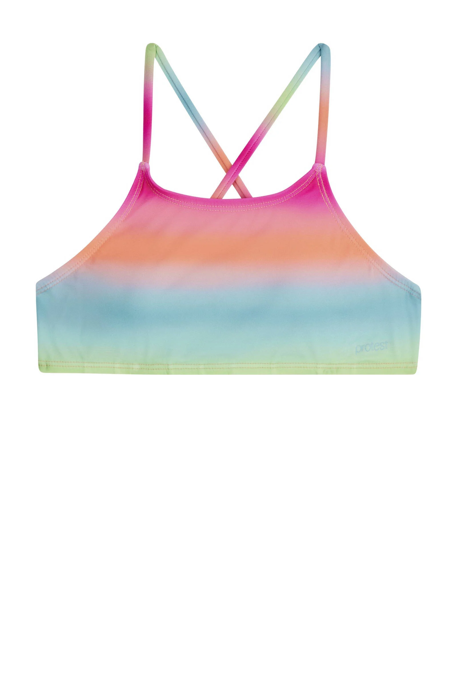 Protest crop bikini PRTJONOI JR blauw/roze/oranje/groen