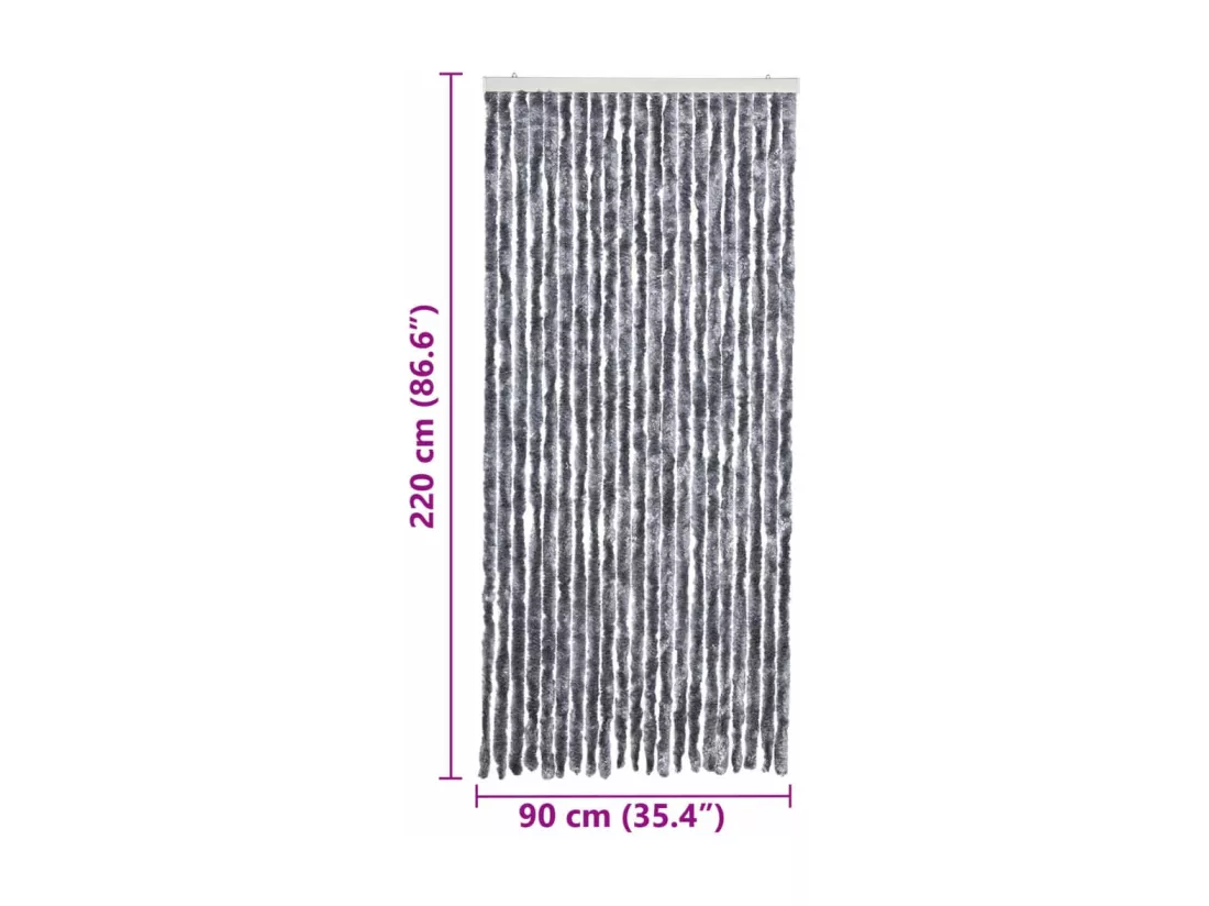Moustiquaire Argenté 90x220 cm Chenille