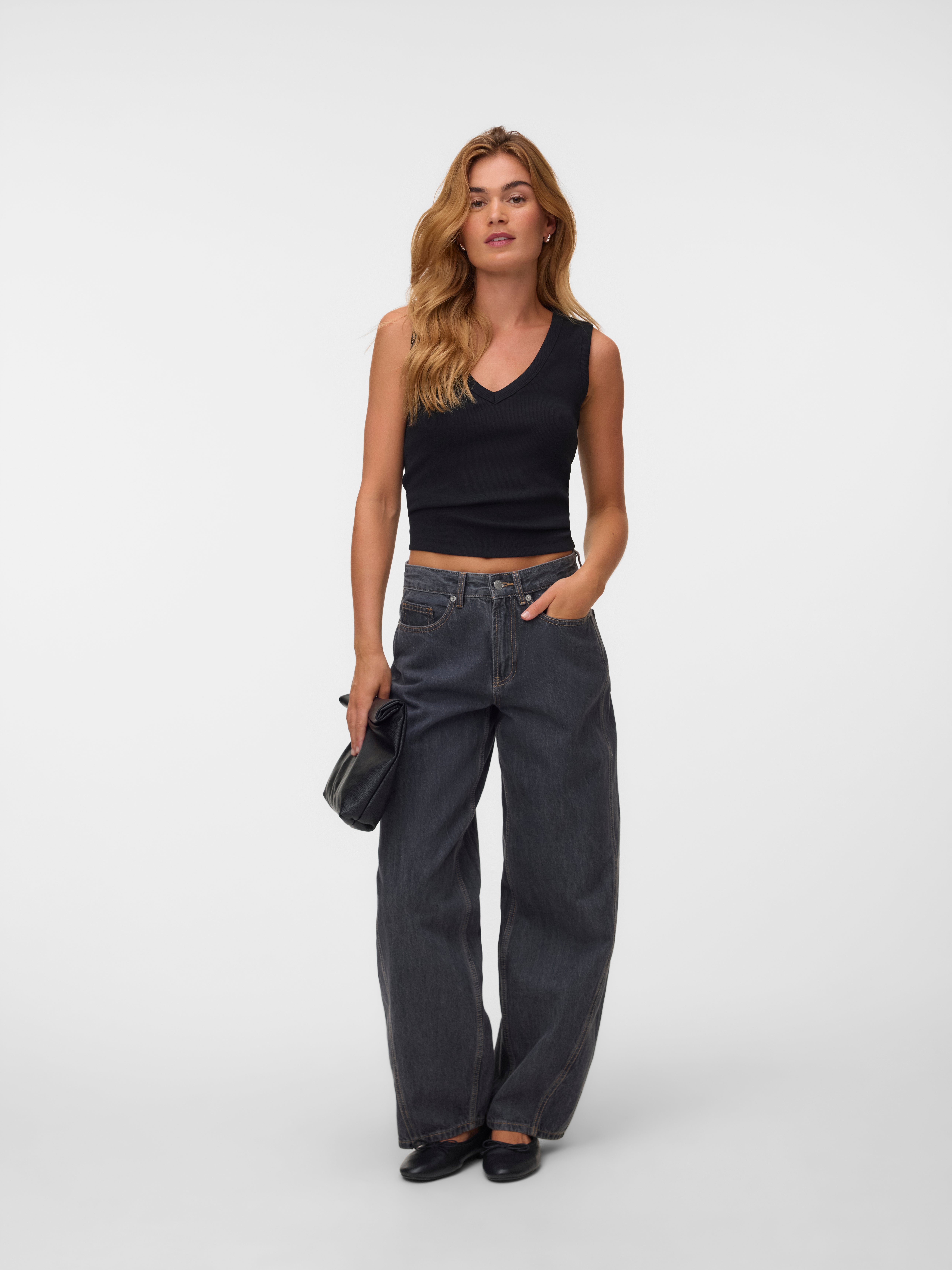 VMZOE Mid rise Barrel fit Jeans
