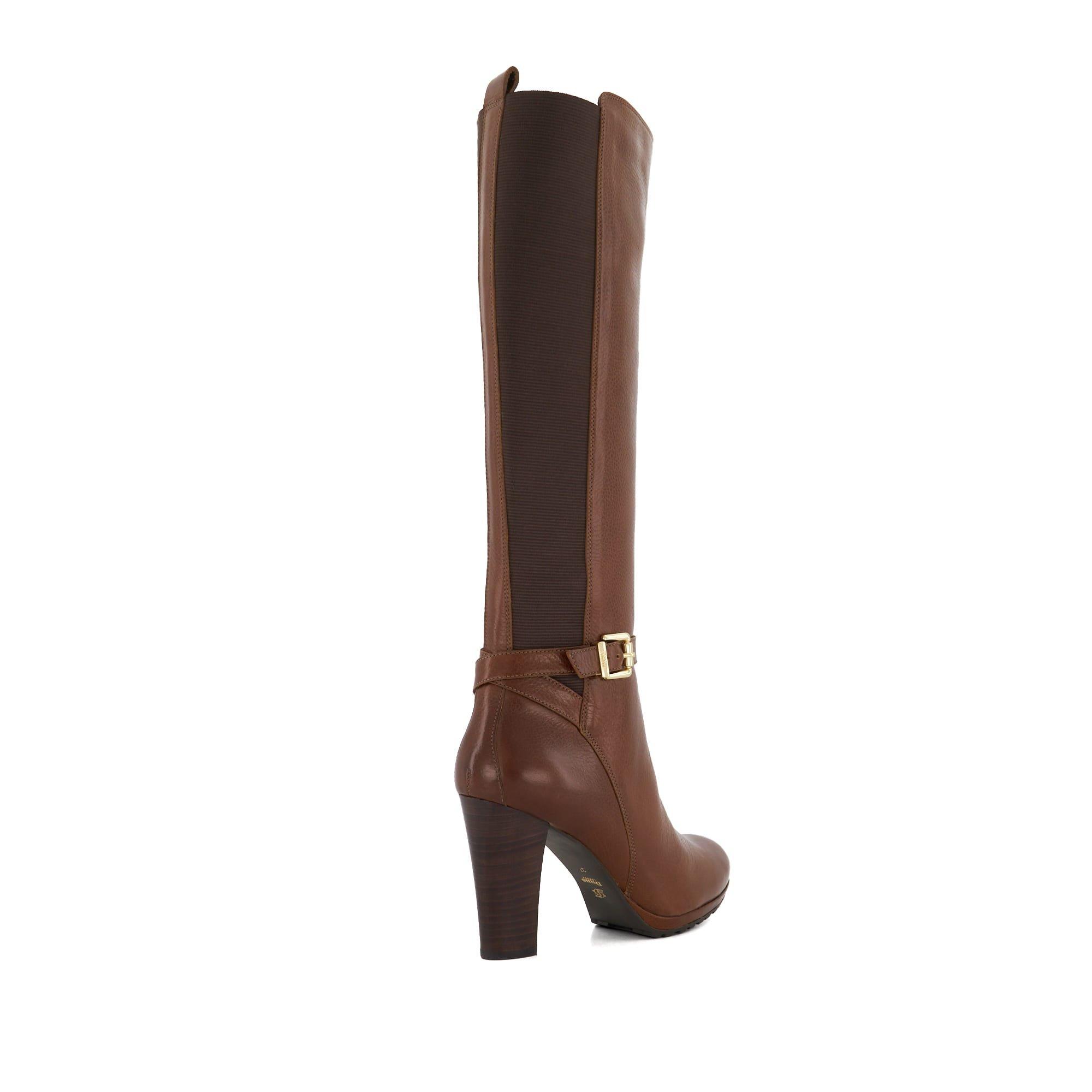 Dune London Sareena Leather Knee High Boots