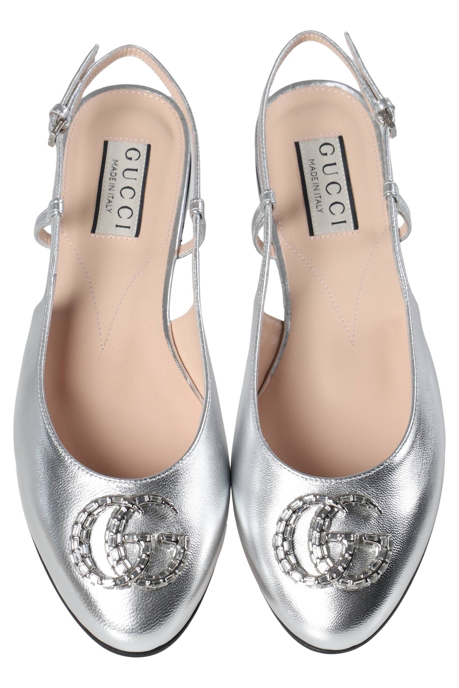 Gucci| Damen Slingback Ballerina GG CRYSTAL