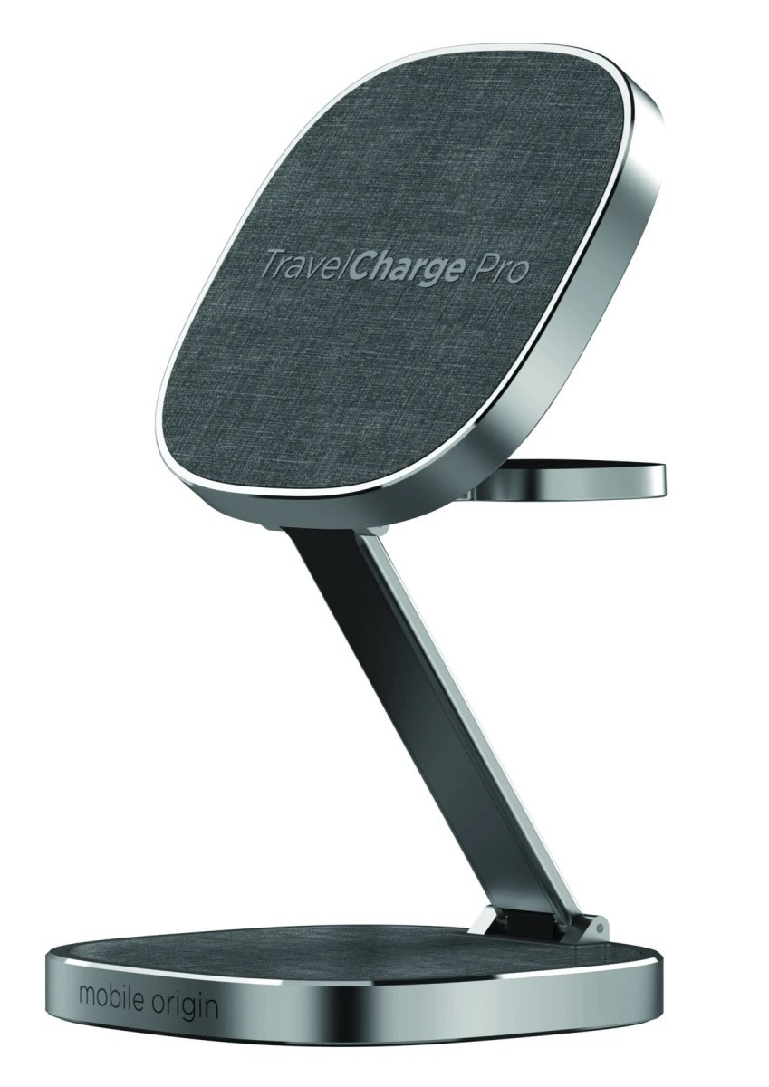 (23W) 3in1 TravelCharge Pro MagSafe Ladegerät Qi Wireless Charger Faltbare Ladestation (TC31-UC-GRY) - Silber