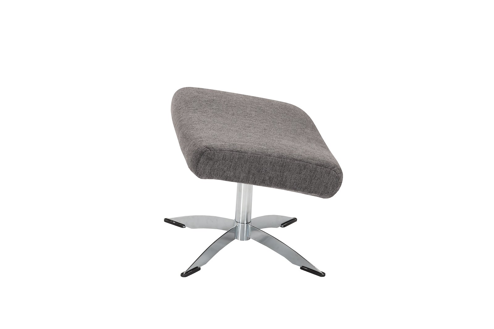 Lioni krakk Tekstil Brego 3596 antracite, med hvitoljet trevanger. Kromfarget space sokkel.