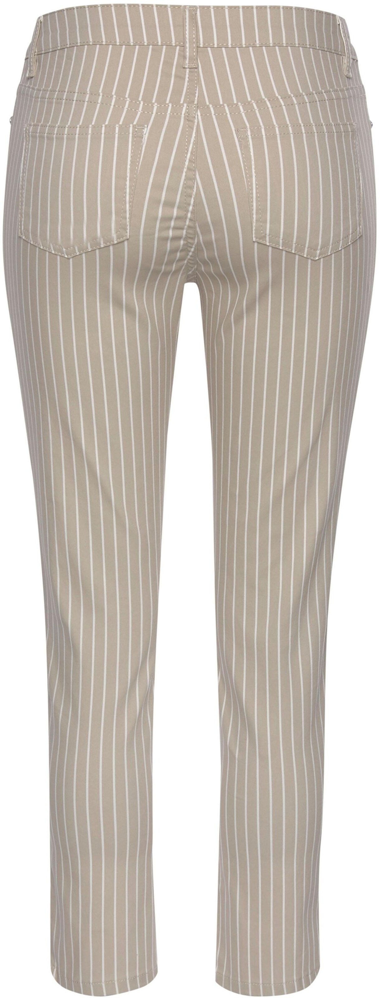 LASCANA 7/8-Jeggings in sand-weiß-gestreift