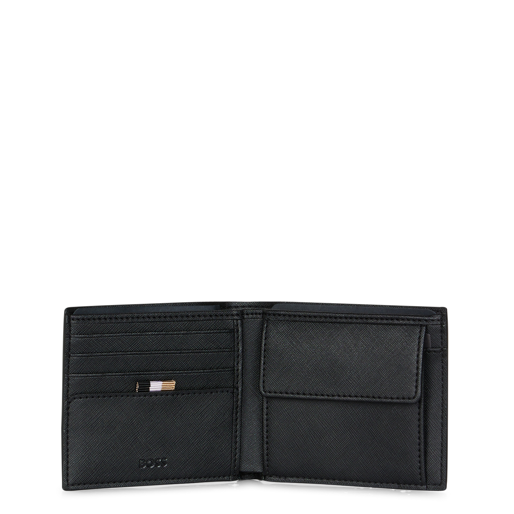 Portefeuille en cuir grainé | Noir