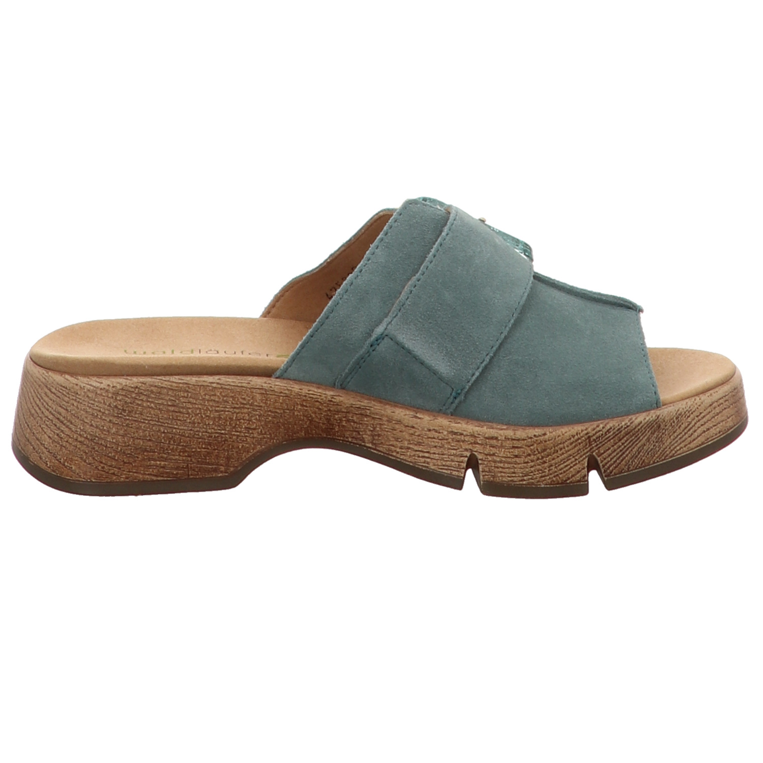Waldläufer Pantolette türkis blau
